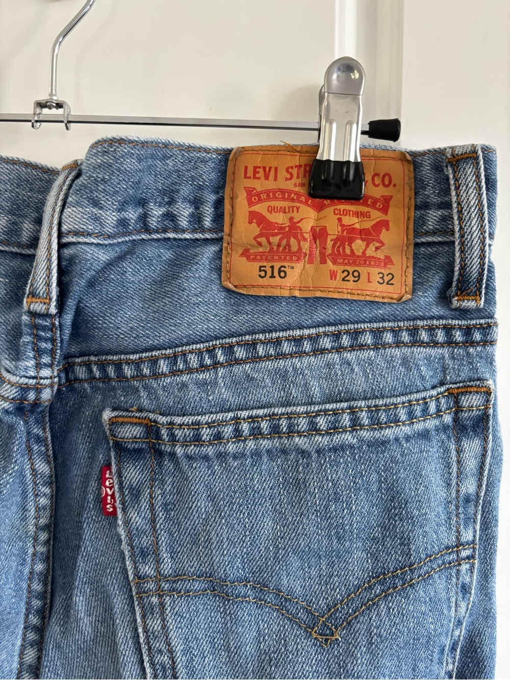 Vintage Levi’s 516 High-Rise Straight Leg Jeans – 100% Cotton 27 28 - Picture 5 of 6